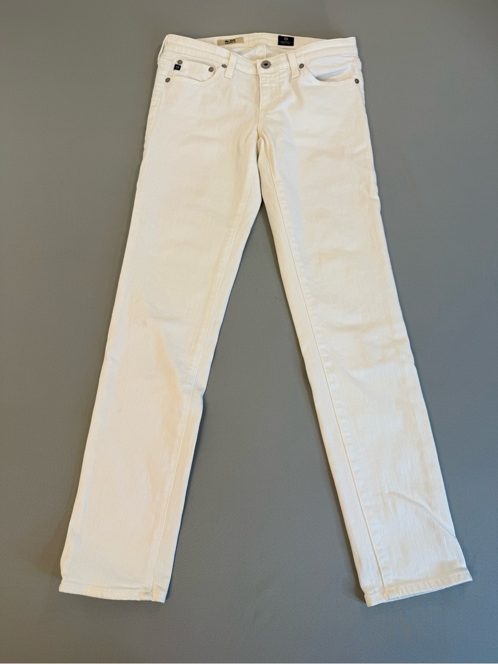 AG Adriano Goldschmied The Stilt Cigarette Leg Jeans White Size 27